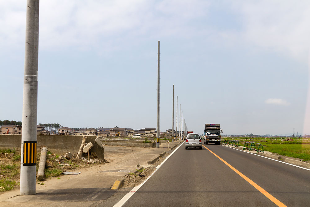 Arahama, Wakabayashi-ku, Sendai: Utility Poles without Electric Cables